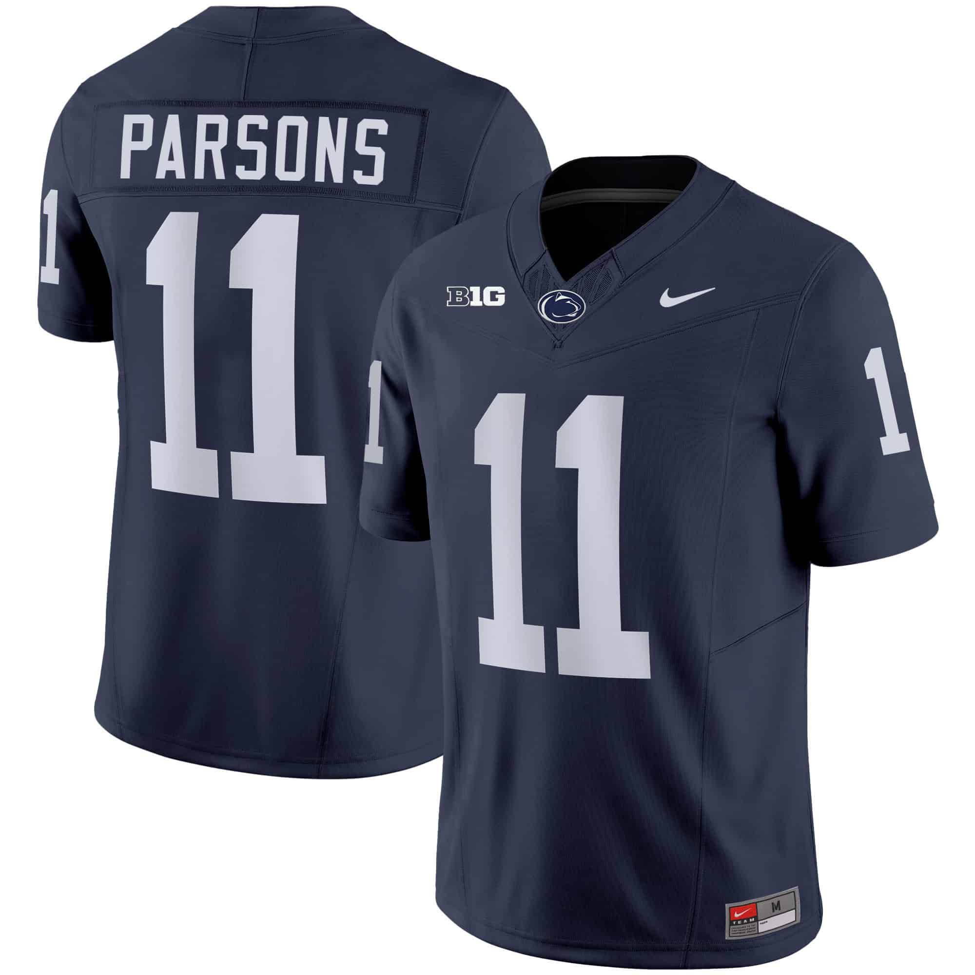 Men Penn State Nittany Lions #11 Parsons Drak Blue 2024 Nike Vapor Limited NCAA Jersey style 1